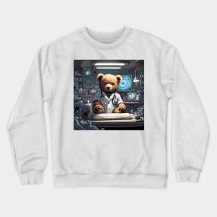 Teddy as a doctor taking x-rays of patients Crewneck Sweatshirt